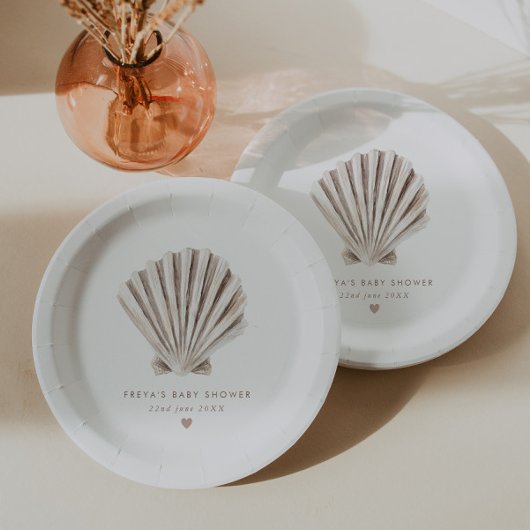 シェルベビーシャワー ペーパープレート