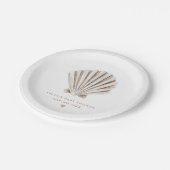 シェルベビーシャワー ペーパープレート (アングル)