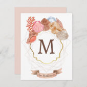 シェルモノグラムクレスト ノートカード (正面/裏面)