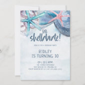 シェルラベレーション |ビーチヒトデ・シーシェル誕生日 招待状 (正面)