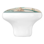 シェルランタンウィンドウ帆船でビーチ水彩 セラミックノブ (側面)