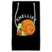 シェルリおもしろいストカタツムリチェロプンダーク スモールペーパーバッグ (正面)