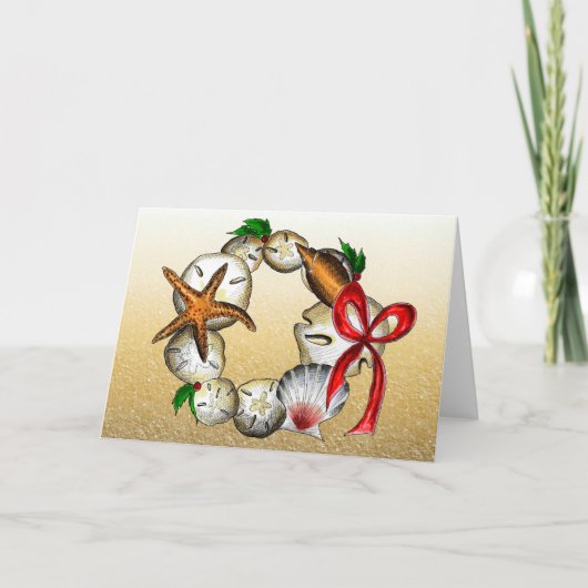 シェルリース – クリスマス/ホリデーカード シーズンカード (正面)