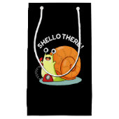 シェルロザスネリおもしろいルハロープンダークBG スモールペーパーバッグ (正面)