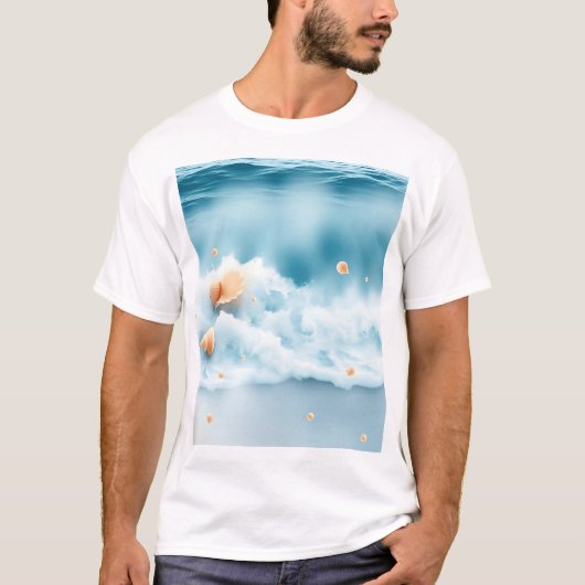 シェル付きソフトウォーター色海波 Tシャツ (正面)