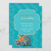 シェル品揃えセーブ・ザ・デート案内 招待状 (正面/裏面)