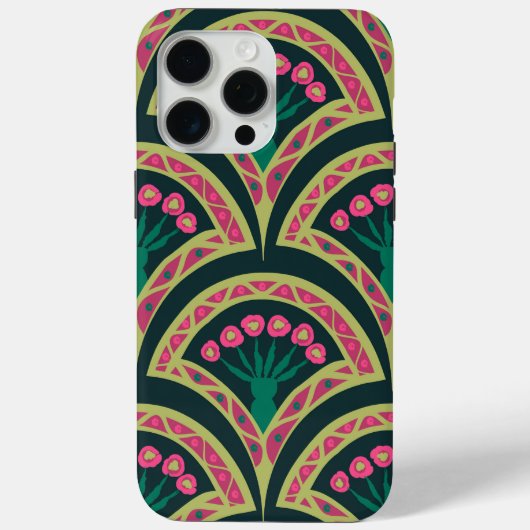 シェル型の緑のパターン Case-Mate iPhoneケース (裏面)