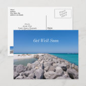 シェル島の防波堤の真ん中　回復お祈りポストカード ポストカード (正面/裏面)