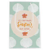 「シェル振動」沿岸ビーチパーティーテーマ ミディアムペーパーバッグ (正面)