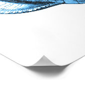 シェル沿岸航海の海ビーチ海青 ポスター (角)