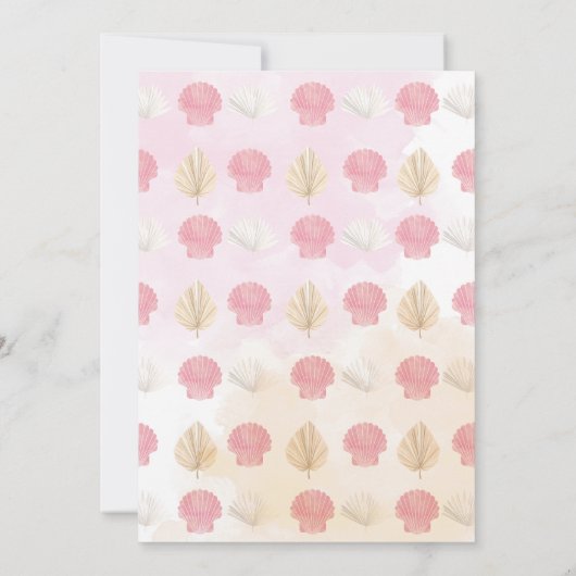 シェル海ボホブライダルシャワー招待 招待状 (裏面)