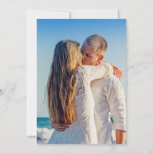 シェル海水結婚色のアクアピンク 招待状 (裏面)