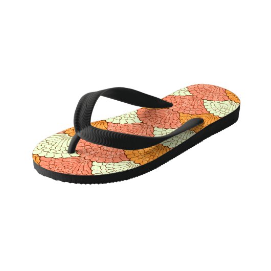 シェル眼鏡：抽象芸術海模様 キッズビーチサンダル (アングル)