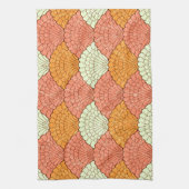 シェル眼鏡:抽象芸術海模様 キッチンタオル (縦)