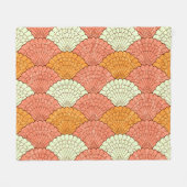 シェル眼鏡：抽象芸術海模様 フリースブランケット (正面(横))