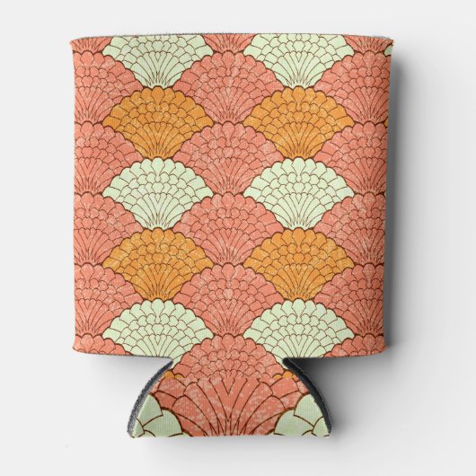 シェル眼鏡：抽象芸術海模様 缶クーラー (正面)