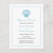 シェル航海のエレガントなウェディングリハーサルディナー インビテーションポストカード (正面)