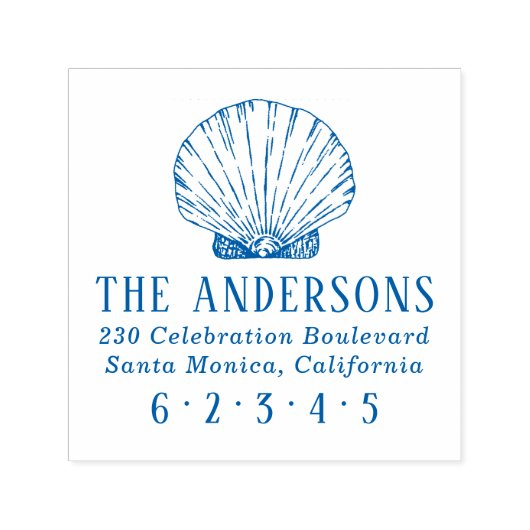 シェル航海のカスタムファミリ名と差出人住所 セルフインキングスタンプ (デザイン)