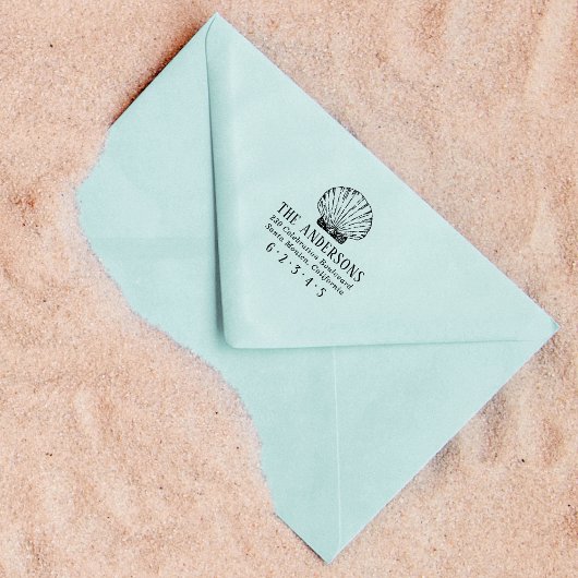 シェル航海のカスタムファミリ名と差出人住所 セルフインキングスタンプ