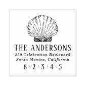 シェル航海のカスタムファミリ名と差出人住所 ラバースタンプ (インプリント)