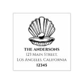 シェル航海のカスタムファミリ名差出人住所 ラバースタンプ (インプリント)