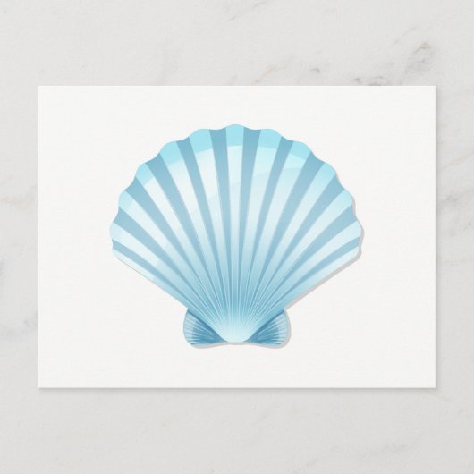 シェル航海のビーチ結婚式考えこんにちは インビテーションポストカード (正面)