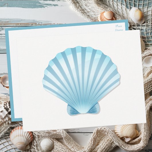 シェル航海のビーチ結婚式考えこんにちは インビテーションポストカード