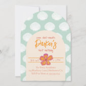 シェル誕生日パーティーフローラシェルブレーションガール 招待状 (正面)