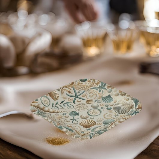 シェル7インチ紙プレートザパールコーストEle ペーパープレート