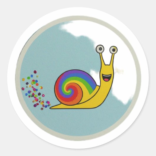 シェル・イェー!スローステッカーを取る ラウンドシール (正面)