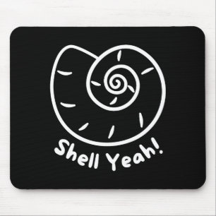 シェル イエー 楽しいビーチ 引用 ナビカル シーシェル マウスパッド