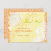 シェル&シーホースビーチ結婚式サンキュー サンキューカード (正面/裏面)