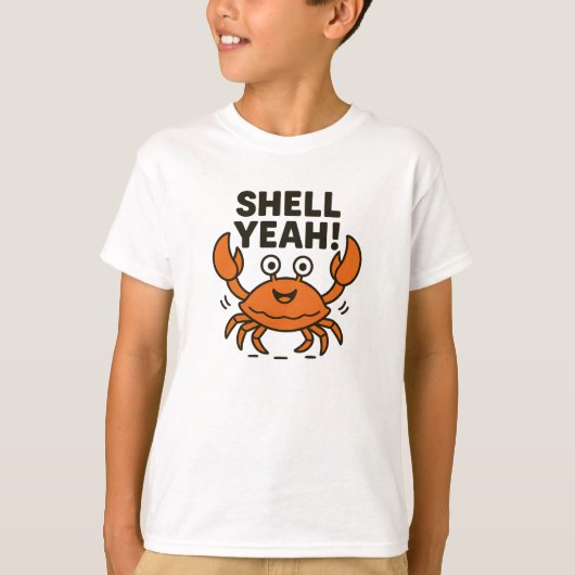 シェル・ヤッホー・オレンジカニグラフィック Tシャツ (正面)