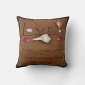 シェル&ラブオンビーチカスタムウェディングピロー クッション (裏面)