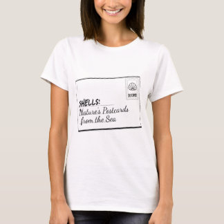 シェル:海からの自然のポストカードTシャツ Tシャツ