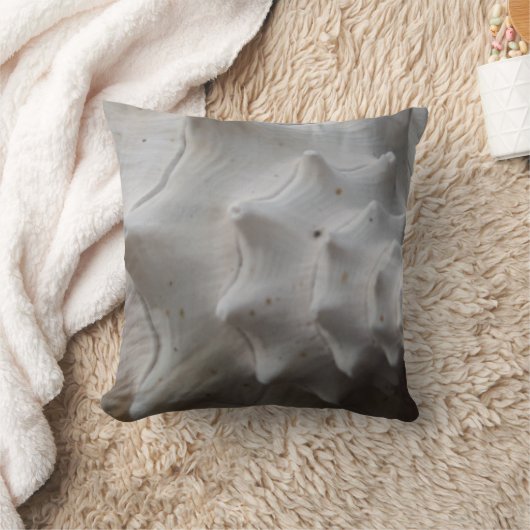 シェル:無地のほぼ白色クリームタングレー枕 クッション (ブランケット)