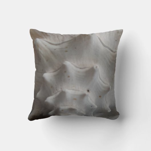 シェル:無地のほぼ白色クリームタングレー枕 クッション (裏面)