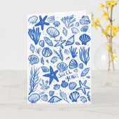 シェルYEHシーシェルビーチ誕生日おめでとう カード (黄色い花)