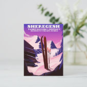 シェレゲシュ ケメロヴォ州 ロシア スキー旅行 印刷 ポストカード (スタンド正面)
