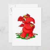 シェンクーの喜びの赤エレファンテ ポストカード (正面/裏面)