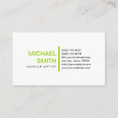 シェンモダングリーンプロフェッショナルプレーンホワイト 名刺 (裏面)