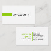 シェンモダングリーンプロフェッショナルプレーンホワイト 名刺 (正面/裏面)