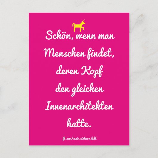 シェン、ウェンマンMenschen wie dich findet。 ポストカード (正面)