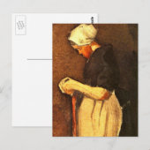 シェヴェニンゲンの女（ヴィンセント・ヴァン・ゴッホ作） ポストカード (正面/裏面)