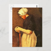 シェヴェニンゲンウーマンポートレートバイビンセント・ヴァン・ゴッホ ポストカード (正面/裏面)