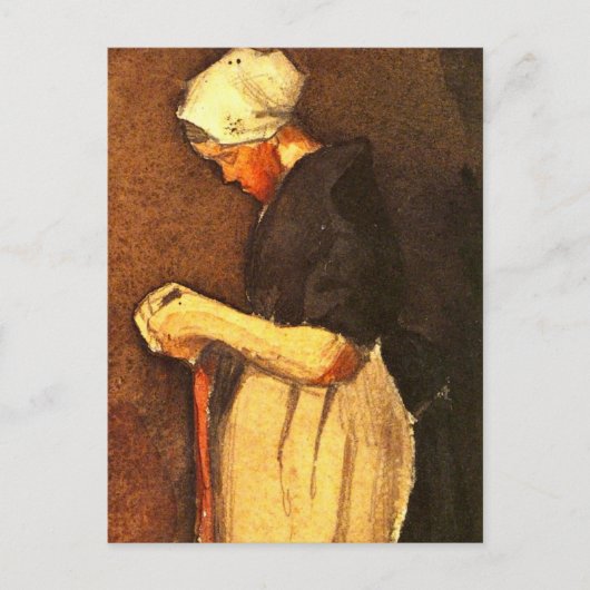 シェヴェニンゲンウーマンポートレートバイビンセント・ヴァン・ゴッホ ポストカード (正面)