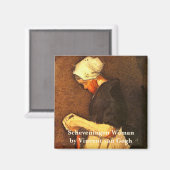 シェヴェニンゲンウーマンポートレートバイビンセント・ヴァン・ゴッホ マグネット (正面/裏面)