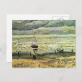 シェヴェニンゲンビーチで嵐の天気ヴァン・ゴッホ ポストカード (正面/裏面)