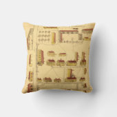 シェーカーの村の地図1849年 クッション (裏面)