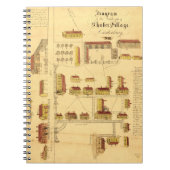 シェーカーの村の地図1849年 ノートブック (正面)